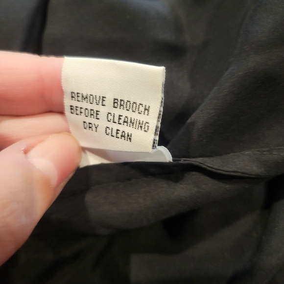 Talbots Size 18 Black Sleeveless Formal Maxi Dress Ruched Front - Picture 7 of 7